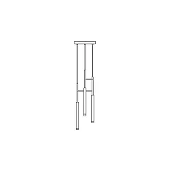 Pendelarmatuur CANDLE TRIPLEX LED IP20, zwart