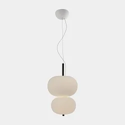 Pendelarmatuur ILARGI DOBLE LAMP LED IP20, hout donker dimbaar