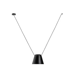 Pendelarmatuur ATTIC V conisch E27 IP20, zwart