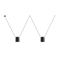 Pendelarmatuur ATTIC 2 2-vlams E27 IP20, zwart