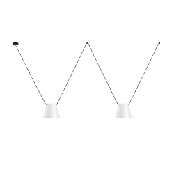 Pendelarmatuur ATTIC 2 2-vlams, conisch E27 IP20, wit