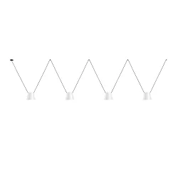 Pendelarmatuur ATTIC 4 4-vlams, conisch E27 IP20, wit