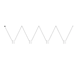Pendelarmatuur ATTIC 4 4-vlams E27 IP20, wit