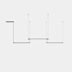 Pendelarmatuur TUBS MODULAR LED IP20, zwart dimbaar