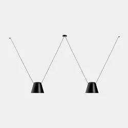 Pendelarmatuur ATTIC 2 2-vlams, conisch E27 IP20