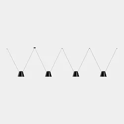Pendelarmatuur ATTIC 4 4-vlams, conisch E27 IP20