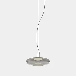 pendant luminaire PLAT RECESSED (DALI-2) with shade, CCT Switch, adjustable, with diffuser IP20, black dimmable