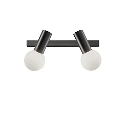Wand- en plafondarmatuur MIST DOUBLE E14 IP44, zwart