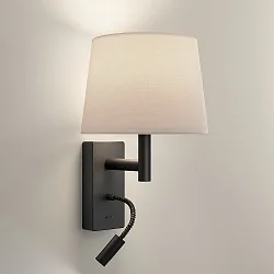 Wand- en plafondarmatuur METRICA SHADE EXTEND READER E27 IP20, scherm excl, zwart