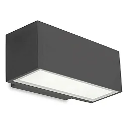 Wandarmatuur voor buitenshuis AFRODITA LED DOUBLE EMISSION - 22CM up down, schakelbaar IP66, antraciet 