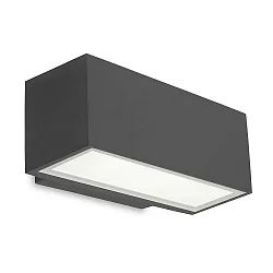 Wandarmatuur voor buitenshuis AFRODITA LED DOUBLE EMISSION - 22CM up down, schakelbaar IP66, antraciet 