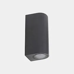 Wandarmatuur voor buitenshuis EKO DOUBLE EMISSION GU10 up down GU10 IP66, antraciet dimbaar
