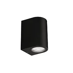 Wandarmatuur EKO SINGLE EMISSION STANDARD LED down, 1-vlams, stijf IP66, zwart dimbaar