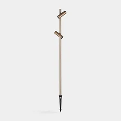 Armatuur met grondpen JUNCUS 2 HEADS 2-vlams IP66, bruin