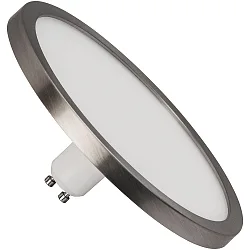 Diffusorlamp NICKEL 3-STEP DIM plat mat GU10 8W 530lm 2700K 150° CRI >80 dimbaar mat, gesatineerd