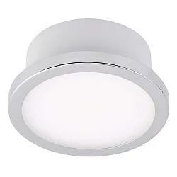 Plafondarmatuur AQUA UNO rond, CCT Switch, schakelbaar GX53 IP44, chroom, glanzend 