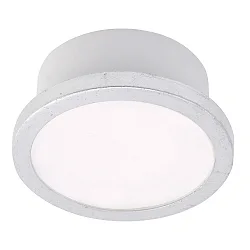 Plafondarmatuur AQUA UNO rond, CCT Switch, schakelbaar GX53 IP44, zilveren blad 