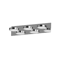 Spiegelarmatuur AQUA ONNA 3-vlams, CCT Switch, schakelbaar GX53 IP44, chroom, glanzend 