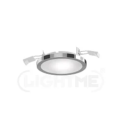 Plafondinbouwarmatuur AQUA PLANO Ø 11.2CM CCT Switch, set van 3, schakelbaar GX53 IP44, chroom, glanzend 