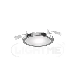 Plafondinbouwarmatuur AQUA PLANO Ø 11.2CM 1-vlams, CCT Switch, schakelbaar GX53 IP44, chroom, glanzend 