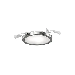 Recessed luminaire PLANO, 1-flame, IP44, Ø 11.2cm, CCT, incl. GX53 6W 2700K/4000K 500lm, silver leaf