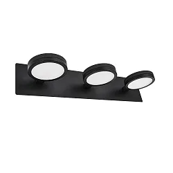 mirror luminaire AQUA ONNA 3 flames, CCT Switch, switchable GX53 IP44, black matt 