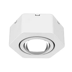Plafondarmatuur MOSAIK + POWERLENS 60° 1-vlams, stijf, schakelbaar, met lensoptiek GX53 IP20, wit 
