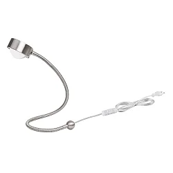 Tafelarmatuur POWERLENS SNAKE buigbare GX53 IP20, mat, gesatineerd, titaan