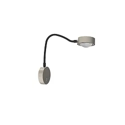 Wandarmatuur POWERLENS FLEX direct GX53 IP20, mat, gesatineerd, titaan