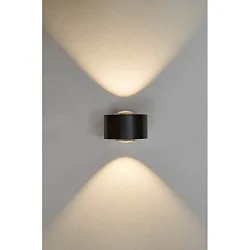 Spot EASY LENS WALL LED Dim-To-Warm IP20, zwart dimbaar
