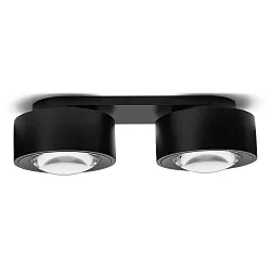 Spot EASY LENS DOUBLE LED Dim-To-Warm IP20, zwart dimbaar