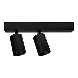 Spot A BLOC TWO 2-vlams IP20, zwart dimbaar