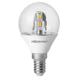 LED Lamp druppel MEGAMAN LED ULTRA COMPACT CLASSIC E14 3W 250lm 2800K CRI 80-89 