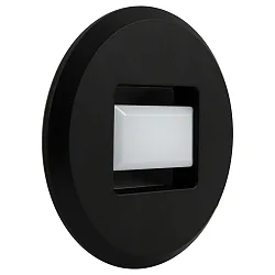 Wandinbouwarmatuur TINA ROUND rond, roteerbaar, direct / indirect, schakelbaar IP20, zwart 