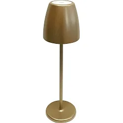 Tafellamp op batterijen TAVOLA PREMIUM met USB-aansluiting, met aanraakdimmer, magnetische montage IP54, goud dimbaar
