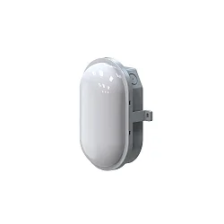 Armatuur voor vochtige ruimten ZELLA NEO ovaal, slagvast, schakelbaar, multipower IP54, grijs