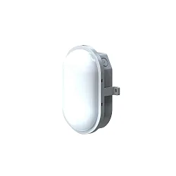 Armatuur voor vochtige ruimten ZELLA NEO ovaal, slagvast, schakelbaar, multipower IP54, grijs