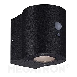 solar wall luminaire LOKY round, with sensor IP54, anthracite 