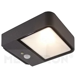 solar wall luminaire WANDIA square, flat, with sensor IP54, anthracite 