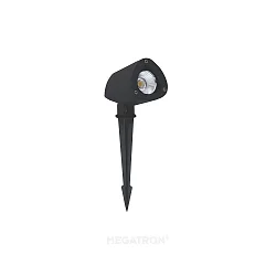 Armatuur met grondpen GARTIA M met stekker, medium IP65, zwart 