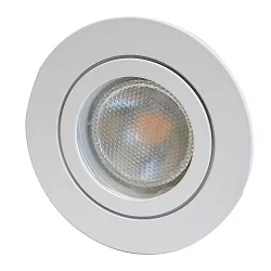 Plafondinbouwarmatuur DECOCLIC 68MM / GU10 + GU5.3 rond, stijf GU10 IP44, wit dimbaar