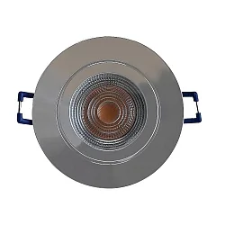 Inbouwbehuizing DECOCLIC 68MM / GU10 + GU5.3 rond, stijf, chroom, glanzend