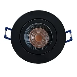 Inbouwbehuizing DECOCLIC 68MM / GU10 + GU5.3 rond, stijf, zwart mat