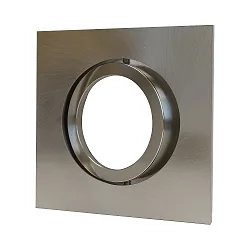 Plafondinbouwarmatuur DECOCLIC 68MM / GU10 + GU5.3 hoekig, draaibaar GU10 IP20, ijzer geborsteld dimbaar