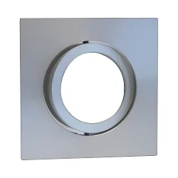 Plafondinbouwarmatuur DECOCLIC 68MM / GU10 + GU5.3 hoekig, draaibaar GU10 IP20, aluminium, zilver dimbaar