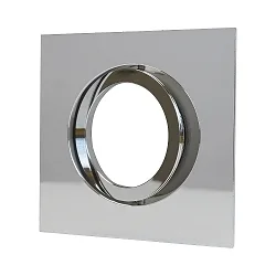 Plafondinbouwarmatuur DECOCLIC 68MM / GU10 + GU5.3 hoekig, draaibaar GU10 IP20, chroom, glanzend dimbaar
