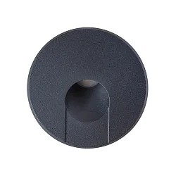 Wandinbouwarmatuur STAIR 68 SCCT rond IP40, zwart mat dimbaar