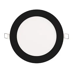 Inbouwdownlight LED PANEL FLAT 145 R SCCT DIM C rond, CCT Switch IP44, zwart dimbaar