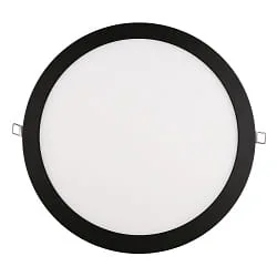 Inbouwdownlight LED PANEL FLAT 300 R SCCT DIM C rond, CCT Switch IP44, zwart dimbaar