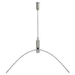 Y-rope suspension uni for LED PANEL (1 Stk.), 200cm, variable height, steel, gray